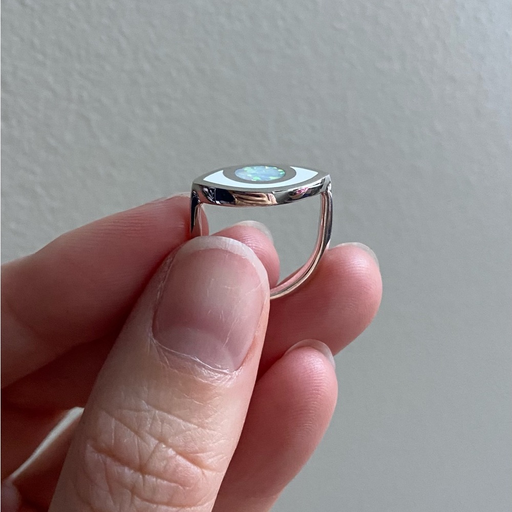 Opal Eye Ring Silver Jewelry - Picture 4 of 11